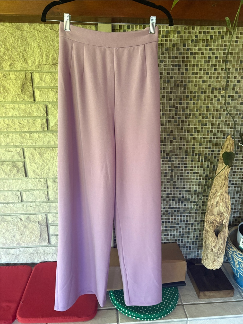 Showpo Lavender Wide-Leg High-Rise Pants